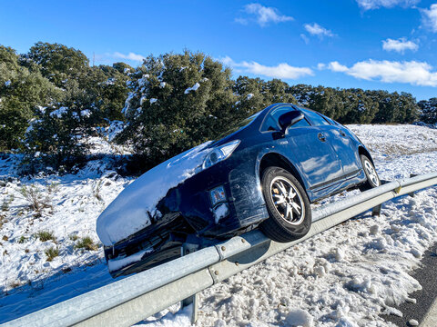 accidente circulaci&oacute;n por nieve