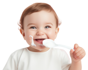 PNG Baby toothbrush innocence happiness.