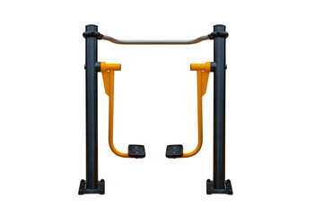 Outdoor exercise equipment isolated on white background