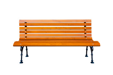 park bench isolated on white background