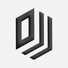 Initial letter O 3d design for bookstore, book company, publisher, encyclopedia, library, education logo concept