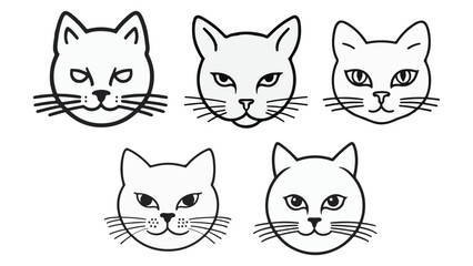set of cats vector illustrations