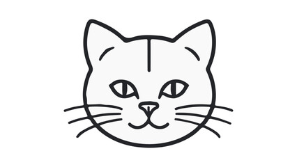 cat simple outline illustration