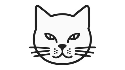 cute predator cat face illustration