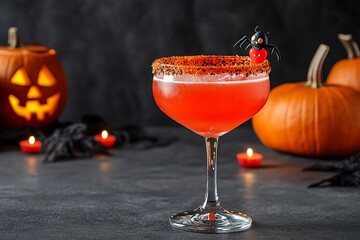 Scary Halloween themed drinks and cocktails for a chilling party