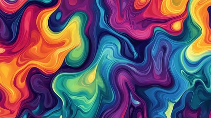 Abstract colorful background with swirling, liquid patterns.