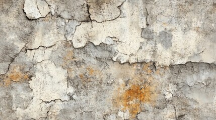 Cracked and weathered concrete wall with visible signs of age.