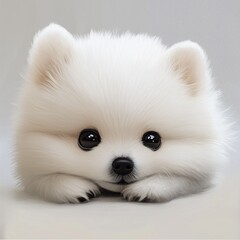 white pomeranian puppy
