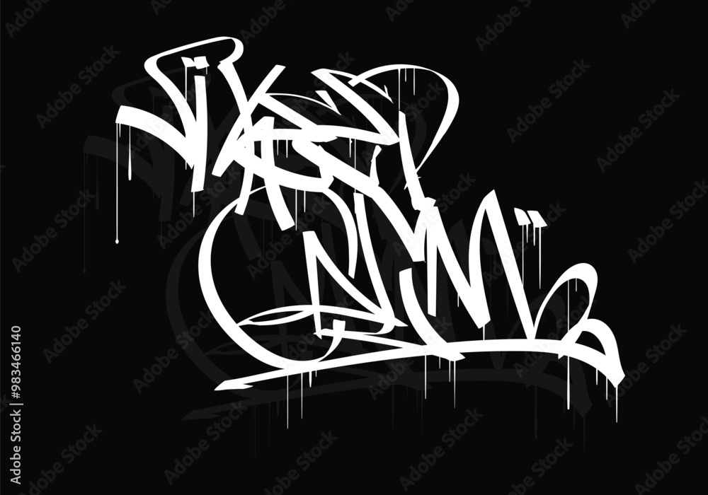 Sticker keep calm graffiti tag style design