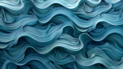 Obraz premium Abstract background with a swirling pattern of blue and teal ribbons.