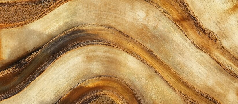 The force of wind on agricultural fields in the desert captured through abstract aerial photography showcasing the transition from abstract to figurative forms