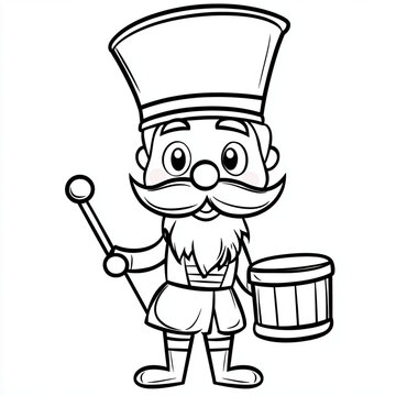 recommend clip art: Nutcracker Soldier Drummer Coloring Page