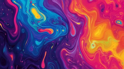 Fototapeta premium Vibrant abstract swirl of colors blending softly in a mesmerizing design, showcasing the energy of modern artistic expression