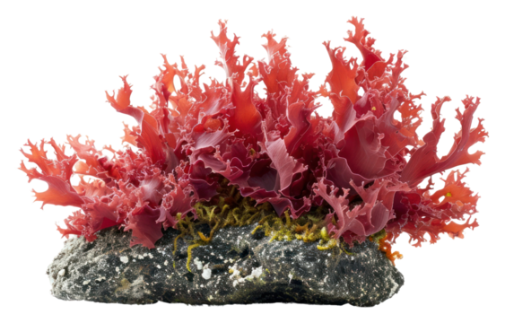 PNG  Red algae red white background underwater.