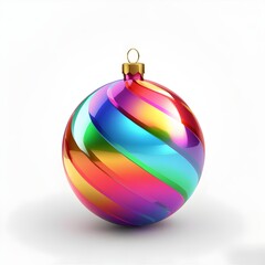 colorful holiday christmas ball isolated for festive decor