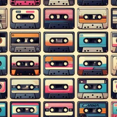 Fototapeta premium Retro tape cassettes
