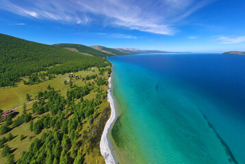 Lake Chövsgöl núr (Khövsgöl), Khövsgöl lake and Bulgan aimags in northern Mongolia
