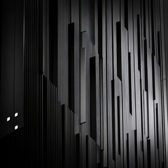 Abstract Black Wall with Geometric Patterns