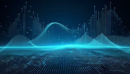 Digital background for tech, AI, data, audio, graphics, and more