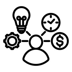 Entrepreneurship icon with line style