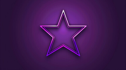 Obraz premium Purple glowing star on dark background.