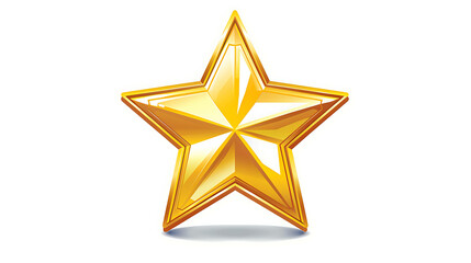 Obraz premium A shiny gold star with a 3D effect.