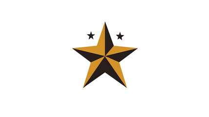 Fototapeta premium A five-pointed star with three smaller stars above it.