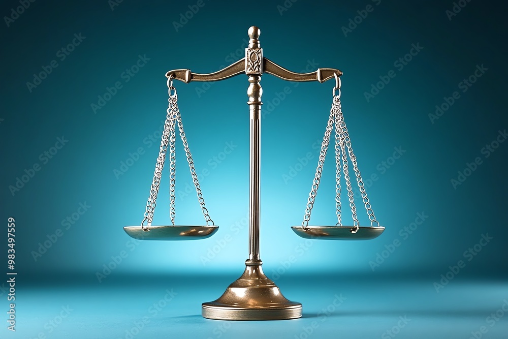 Leinwandbilder Simple Libra balance, showing a line with a small curve beneath, representing the scales