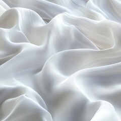 Obraz premium Elegant White Silk Fabric Background for Textiles