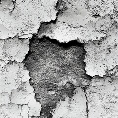 Obraz premium Cracked Wall Texture with Peeling Paint Background