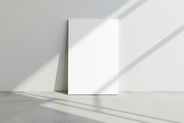 PNG leaning poster mockup, transparent design