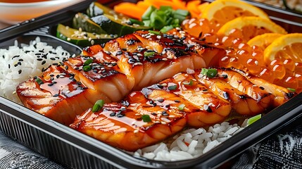 Bento box: a balanced delight.