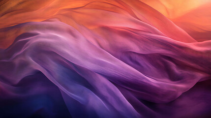 Obraz premium Abstract ombre fabric background with purple, pink and orange tones.