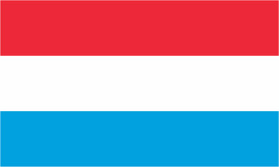 Luxembourg official flag vector with standard size and proportion. National flag emblem with accurate size and colors.