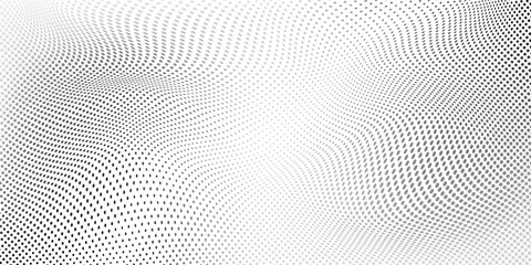 Grunge halftone black and white texture. Abstract background in pop art style. Dotted gradient surface, vector illustration