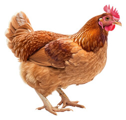 Fototapeta premium PNG Red adult hen chicken poultry animal.