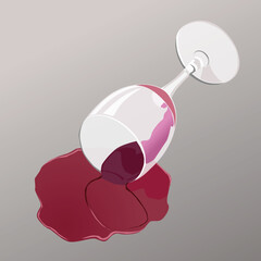 Elegant Wine Glass Spill A Luxurious Vector Design