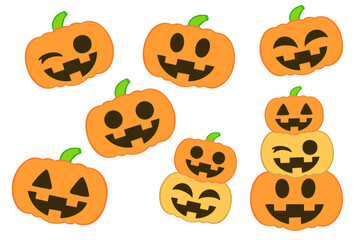 カボチャおばけ素材セット①