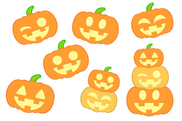 カボチャおばけ素材セット②