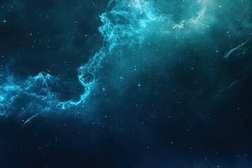 A stunning cosmic scene displaying vibrant blue nebula and sparkling stars, perfect for space-themed projects.