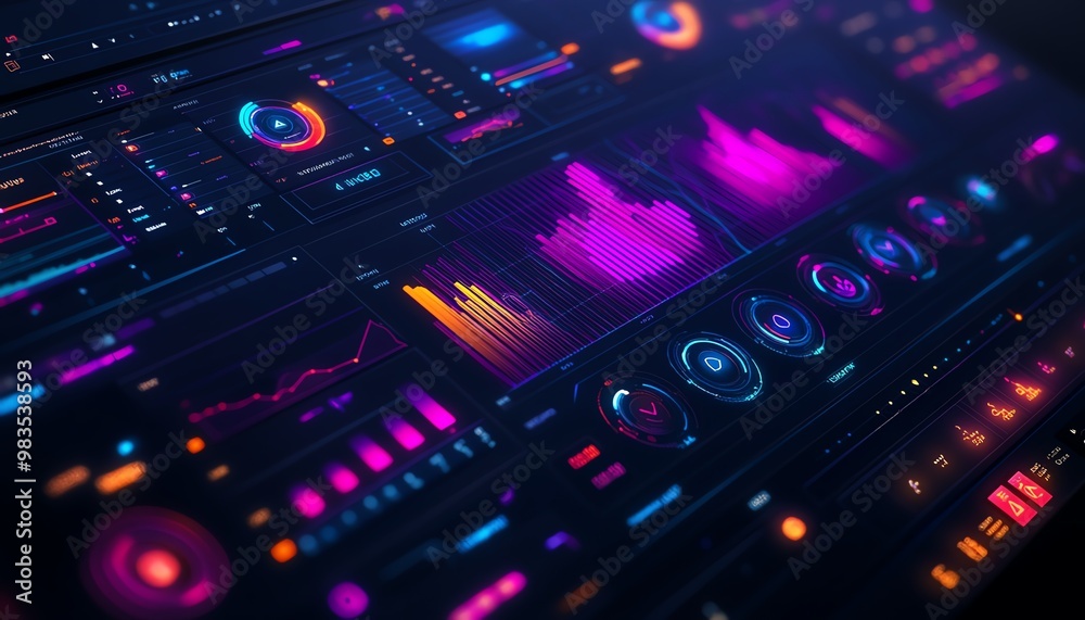 Aufkleber Advanced digital platform interface for creatives