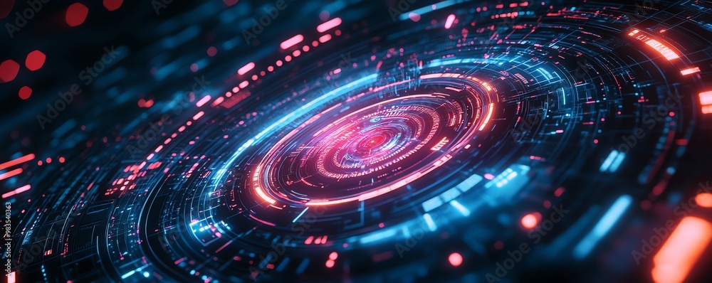 Aufkleber Futuristic digital platform with sleek interface
