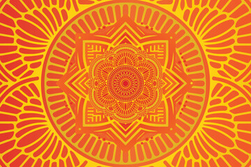 Flower mandala colorful background for cards, prints, textile and coloring books. Seamless patter