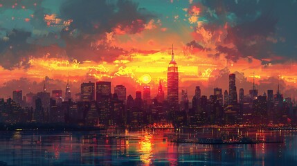City Skyline of New York