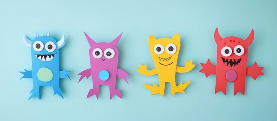 Creative cutting activity featuring adorable and humorous monsters Engaging fine motor skills worksheet designed for preschool and kindergarten learning Fun educational game for both school and ho