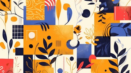 Colorful abstract backgrounds featuring various hand drawn doodle shapes and objects in a modern contemporary vector illustration style