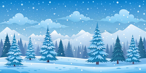 Fototapeta premium winter landscape with snow