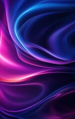 Obraz premium Colorful abstract background with fluid waves of blue and pink hues, creating a mesmerizing and vibrant digital design.
