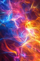 Abstract wave of light in vibrant colors