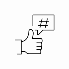 hashtag like icon sign vector